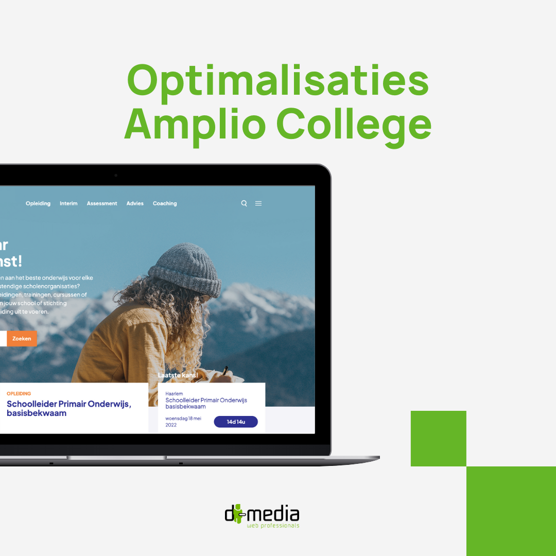 Optimalisaties Amplio College website