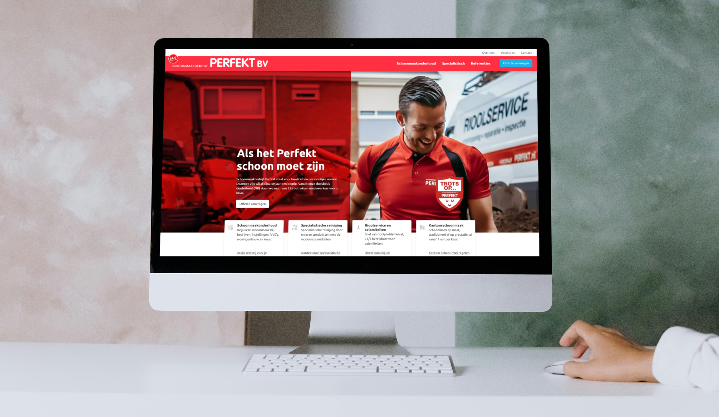 Schoonmaakbedrijf Perfekt nieuwe website