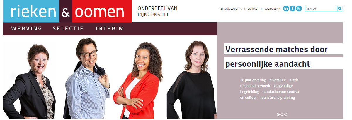 Rieken & Oomen vacature website