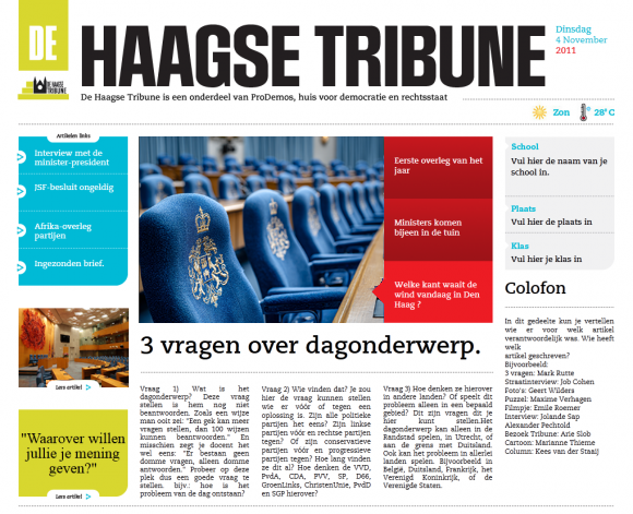Zelf krant maken variant ProDemos