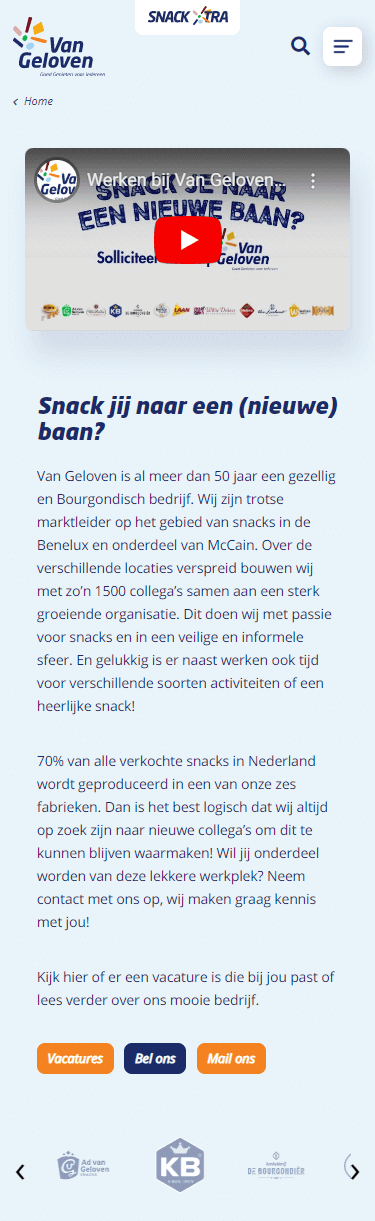 Zelf gemaakte pagina's op mobiel geoptimaliseerd