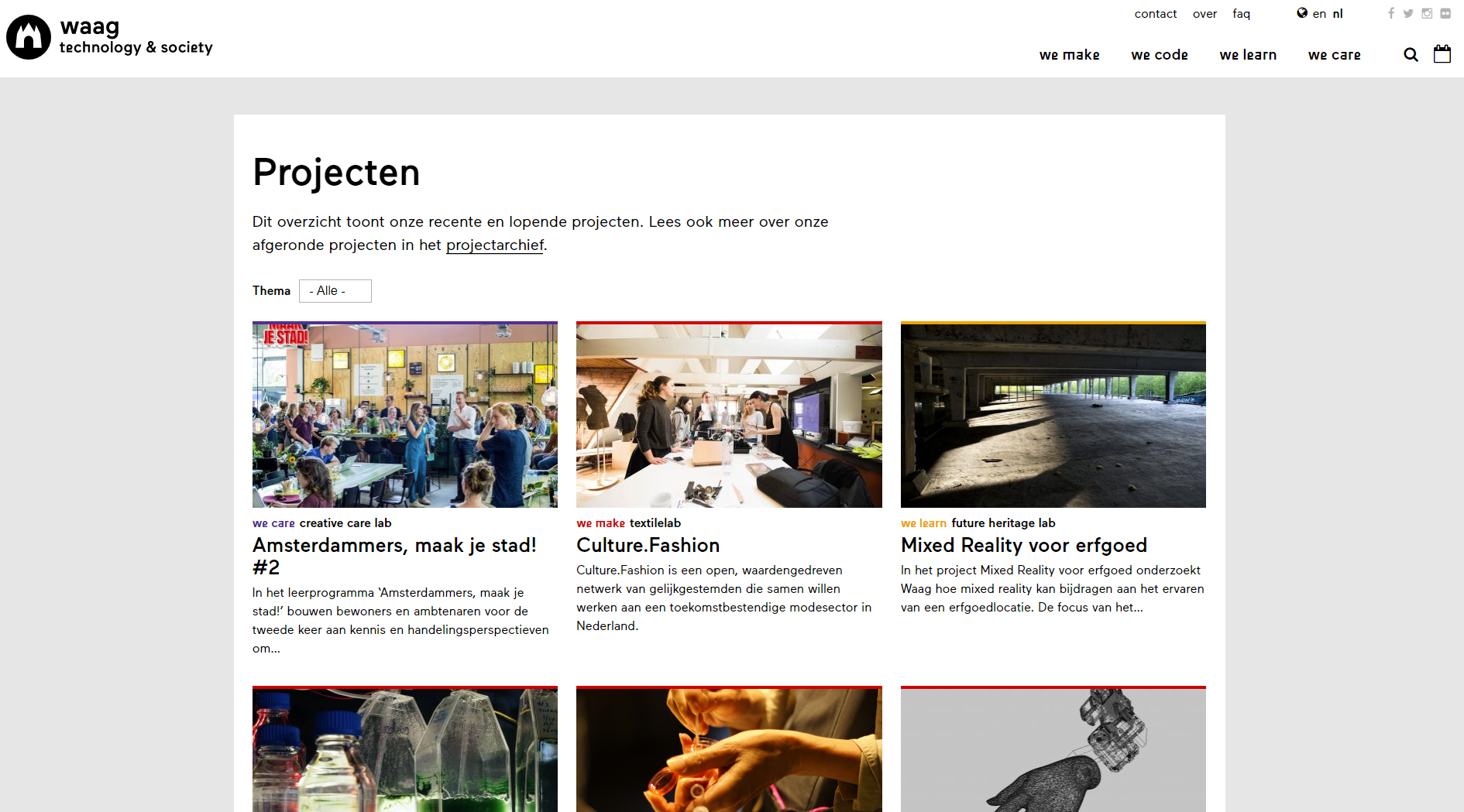 Overzicht projecten Waag