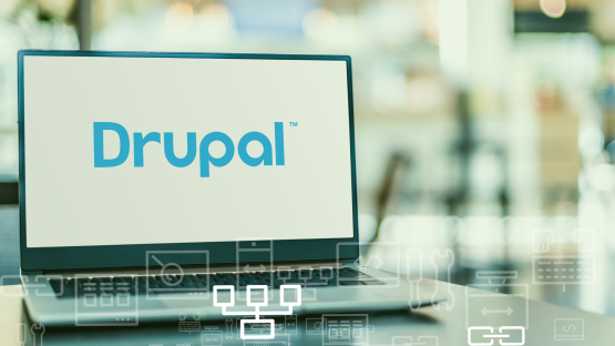 laptop met drupal afbeelding