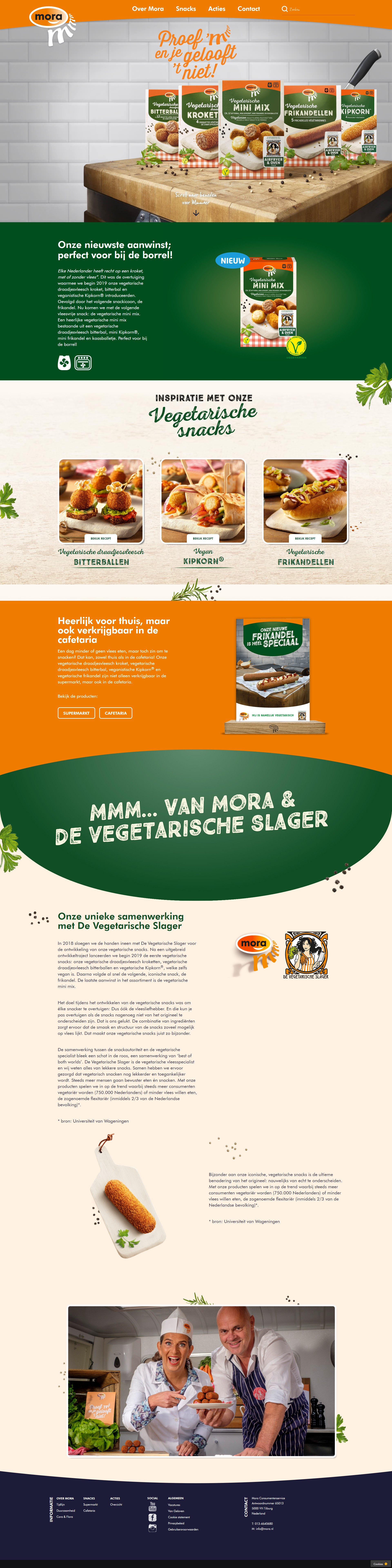 Homepage Mora website